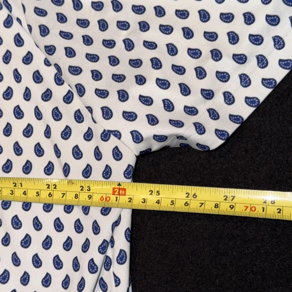Polo Ralph Lauren White&Blue Paisley Pattern Blue Bandana AOP Mens XL